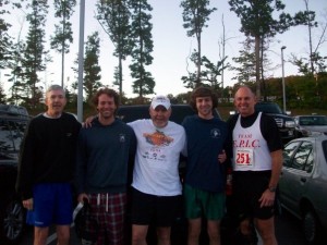 The Kennesaw crew on race day.  Jack, me, Bill (Dad), Andrew (brother), and Dave -- Rock/Creek Stump Jump '09