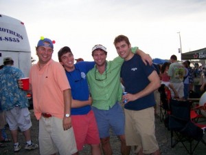 Enjoying the lot scene before a Buffett show in 2007.  Good times had by all.
